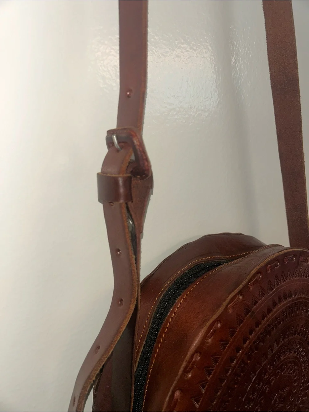 Handcrafted Mexican Leather Crossbody Bag 🤎 - Never Used